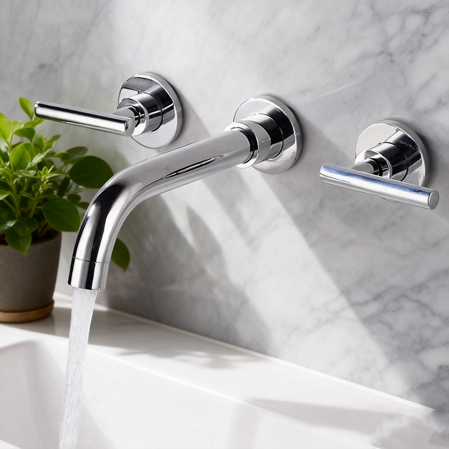 Inbouw wastafelkraan chroom