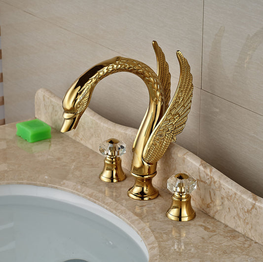3-piece Golden Swan bath tap