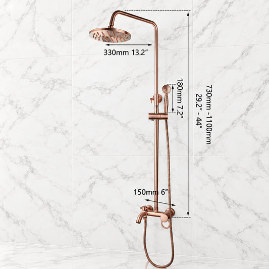 Douche de pluie apparente classique et nostalgique en cuivre Badique