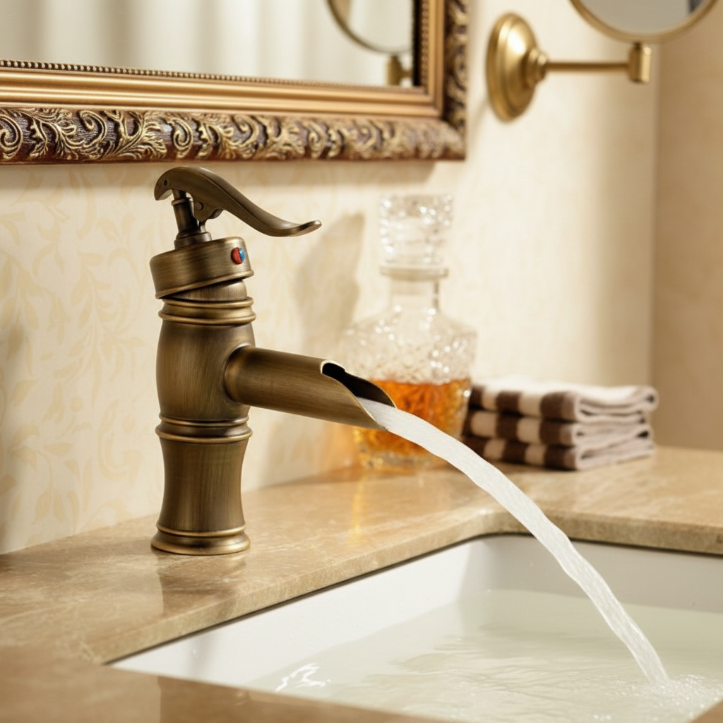 Robinet de lavabo Badique en bronze classique