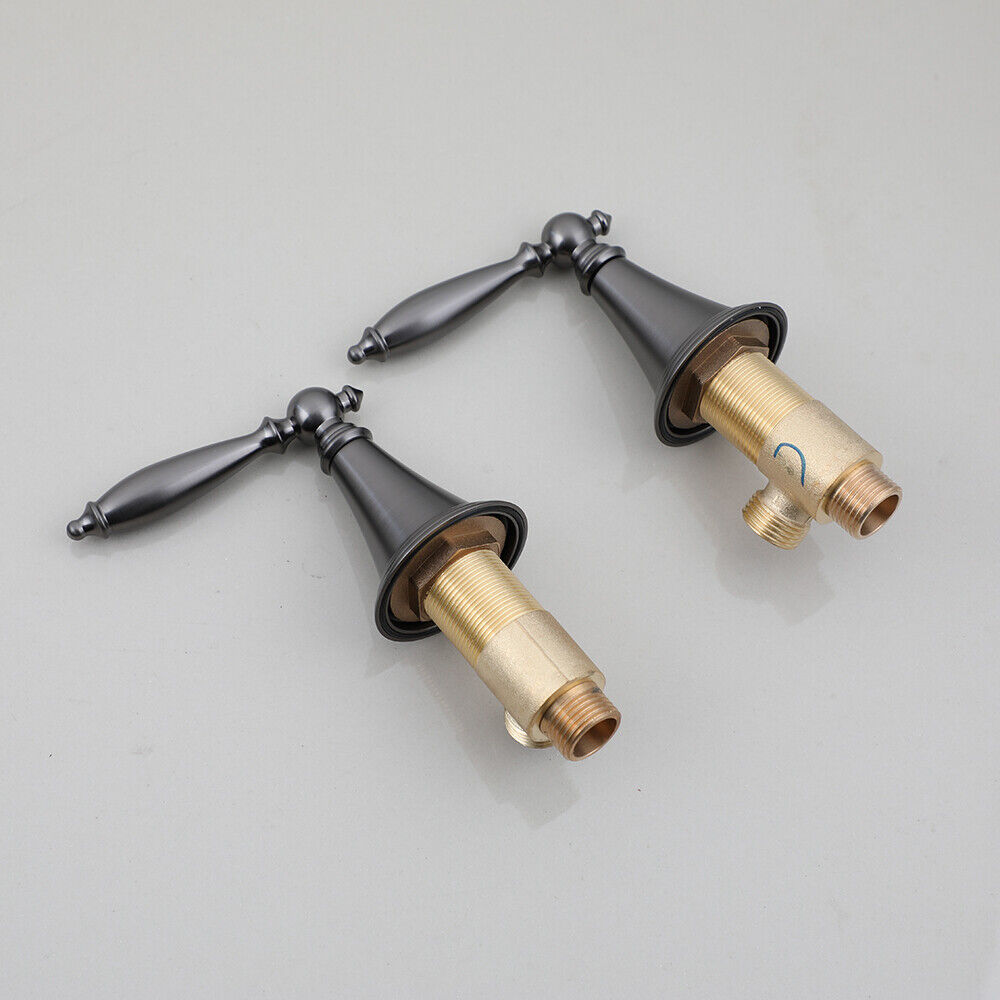 3-Piece Gun Metal Basin Faucet