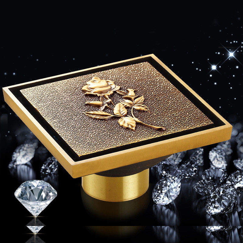 Bronze Drain with Elegant Floral Decoration