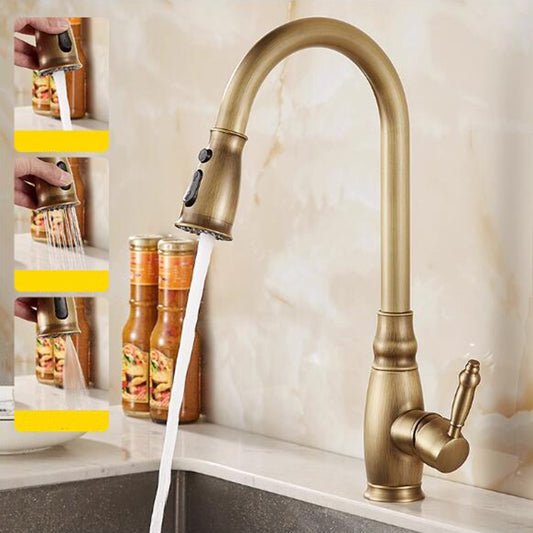Landelijke Keukenkraan met uittrekbare kop