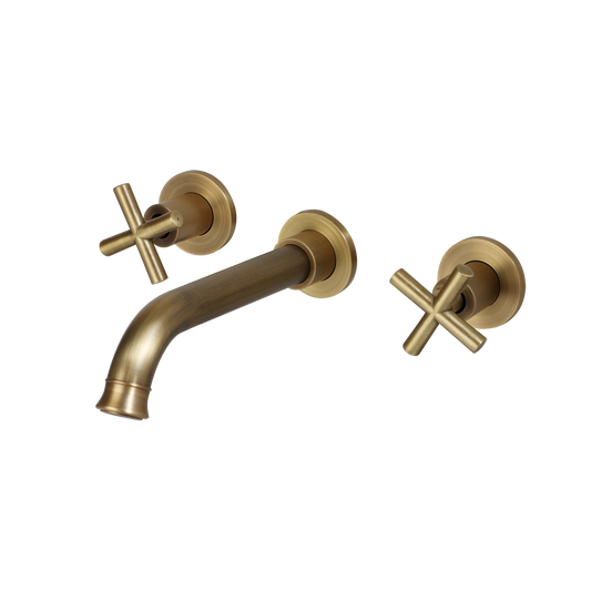 Inbouw muurkraan bronskleurig