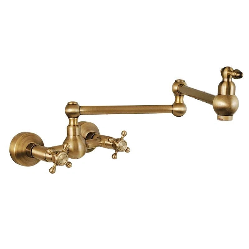 Wall-mounted mixer tap – rustic nostalgic bronze