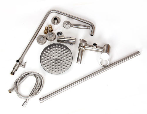 Aufputz-Brausegarnitur mit Armatur und Brausekopf 20 CM