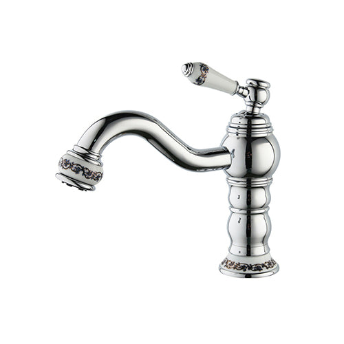 Chrome washbasin tap