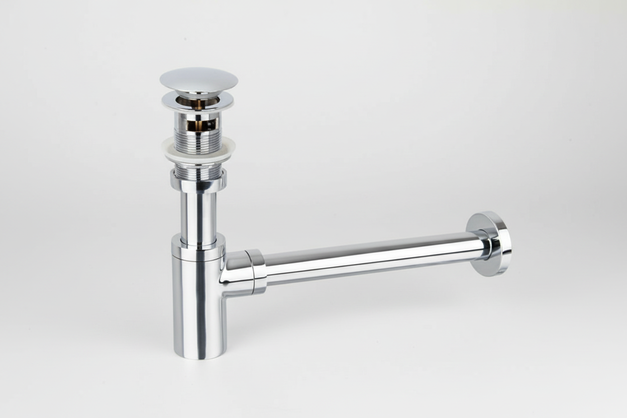 Viega aangepaste sifon met rvs plug Chroom