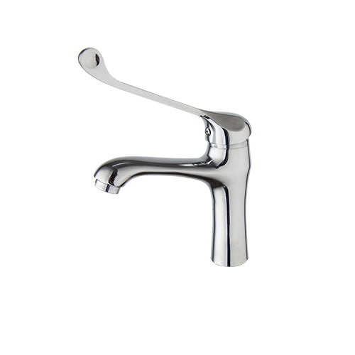 Chrome elbow mixer tap
