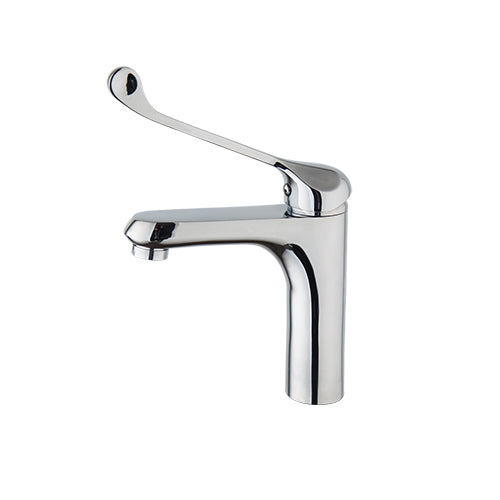 Medical mixer tap with elbow control