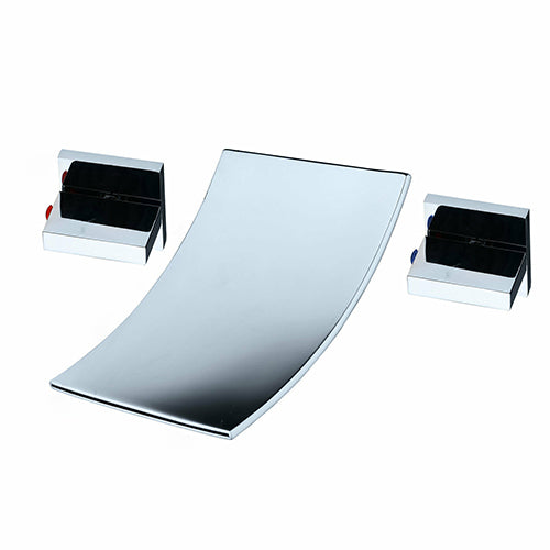 Chrome waterfall wall tap