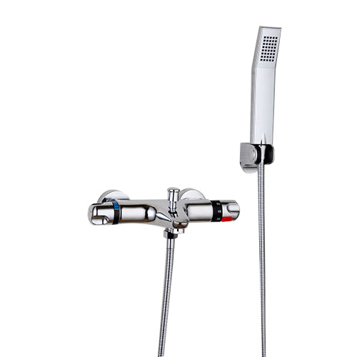 Modern chrome bath tap thermostatic