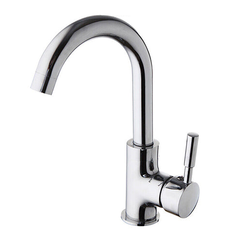 Beautiful chrome washbasin tap with swivel spout