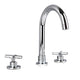 Elegant 3-piece surface-mounted chrome mixer tap