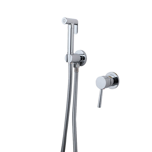 Chrome bidet sprayer for hot and cold