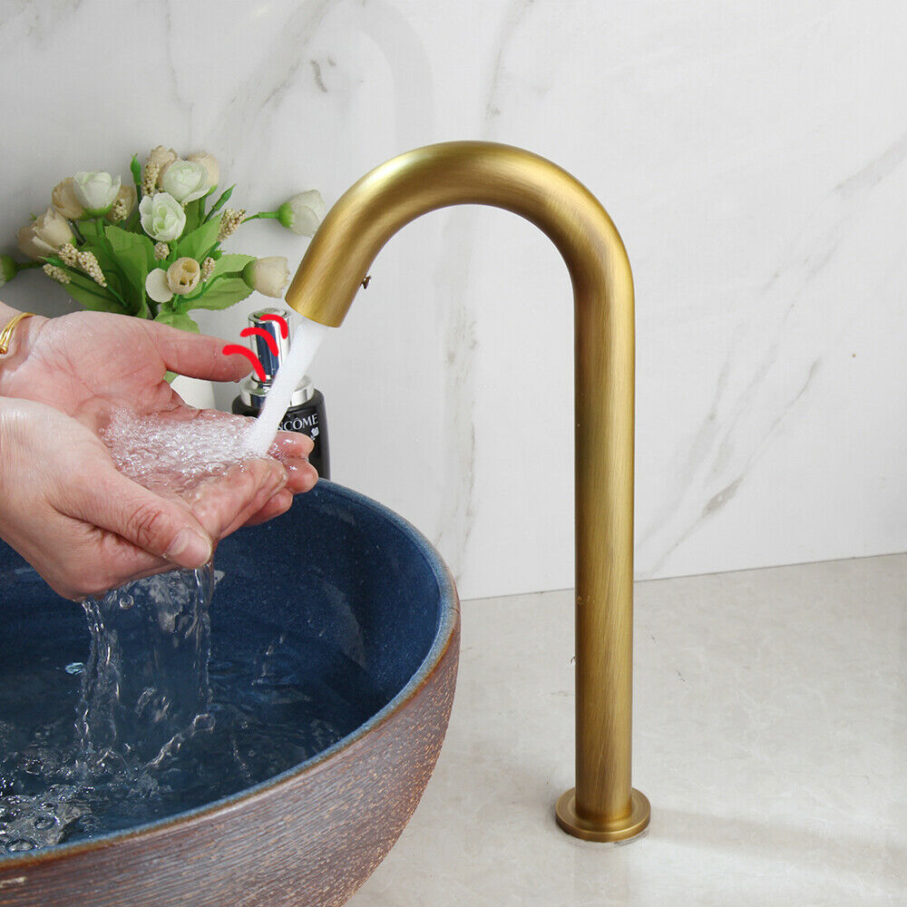 National bronze-colored sensor tap