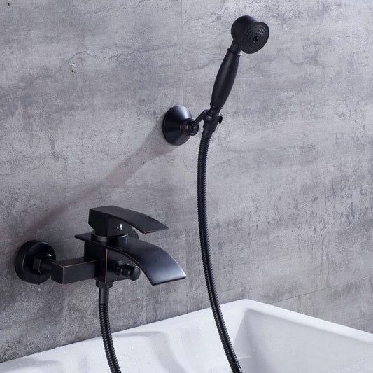 Olie bronzen watervalkraan met handdouche