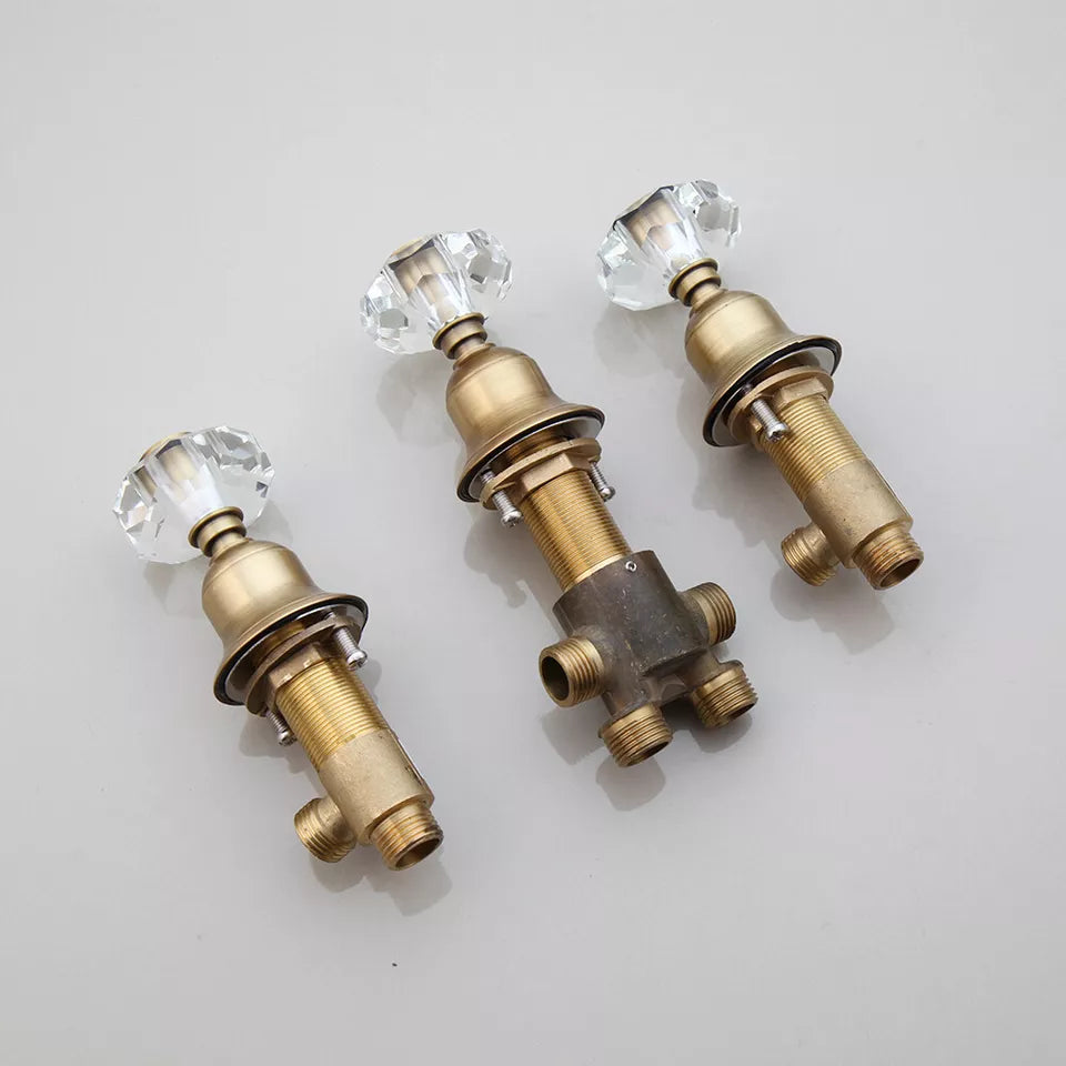 Malvizza Bronze-colored 5-piece bath tap