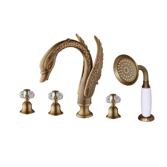Malvizza Bronskleurige 5-delige badkraan