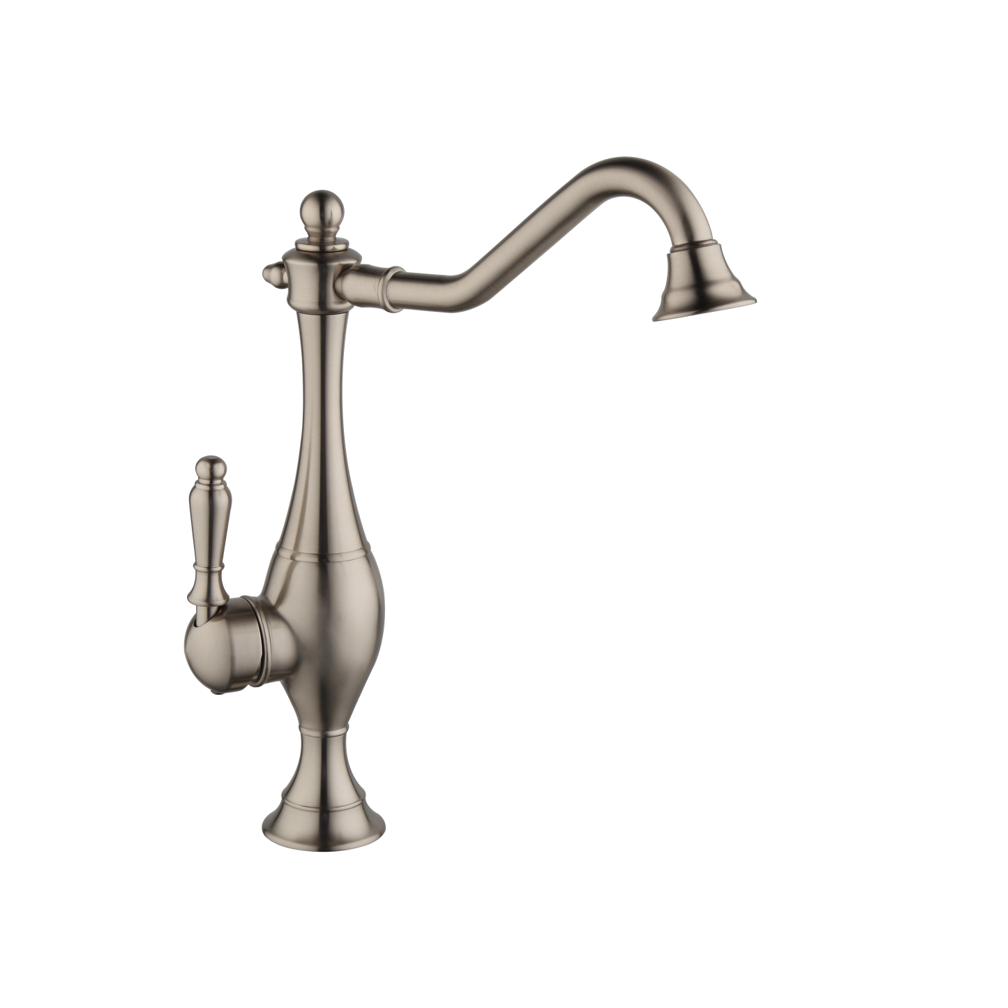 Beautiful tall brushed nickel mixer tap