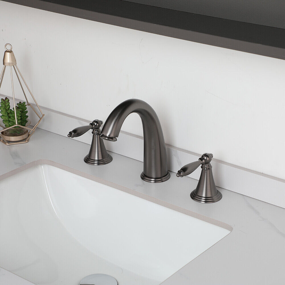 3-Piece Gun Metal Basin Faucet