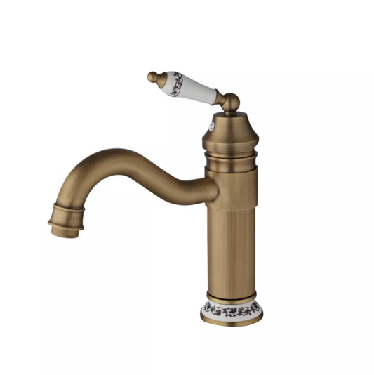 Nostalgischer Waschtischhahn, klassisches Modell – Bronze