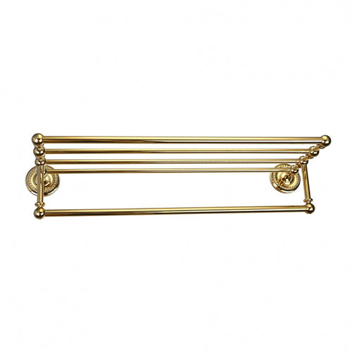 Gold-colored towel rack