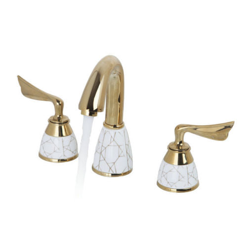 3-piece gold bath tap