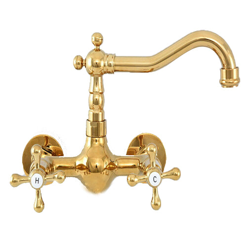 Nostalgische gouden badkraan