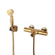 Gold thermostatic bath tap