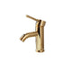 Shiny gold washbasin tap