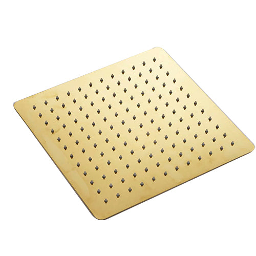 Goldfarbener quadratischer Regenduschkopf