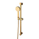 Goldfarbene Duschstange mit Handbrause