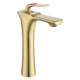 Brushed gold washbasin tap