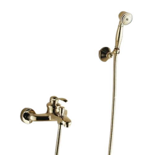 Gold bath tap wall mount