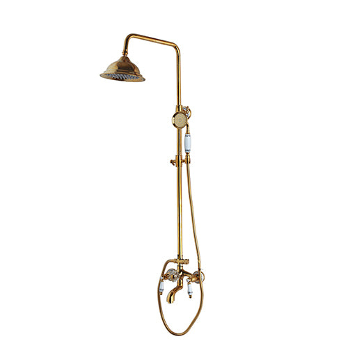 Goldfarbenes Aufputz-Brauseset