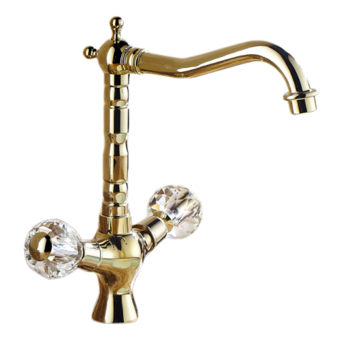 Eleganter goldener Wasserhahn