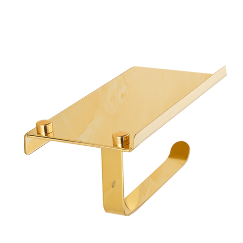 Toilet roll holder incl. table gold