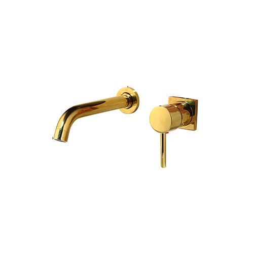 Gold-colored wall tap