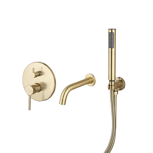 Matte gold built-in tap