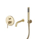 Matte gold built-in tap