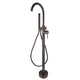 Gun metal standing bath tap with hand shower