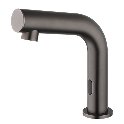 Eleganter Sensorhahn aus Gun Metal mit freihändiger Bedienung