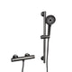 Gun Metal Shower Faucet with Sliding Bar and Hand Shower