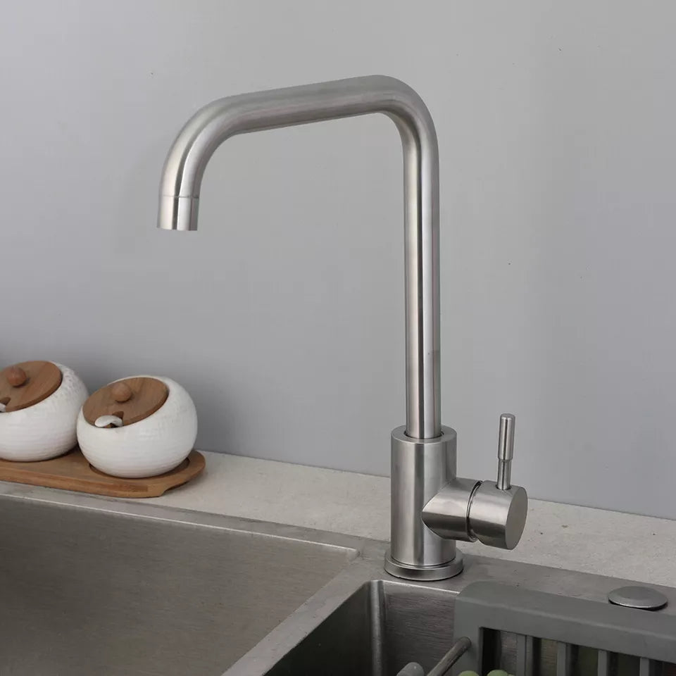 Brushed Nickel Kitchen Faucet - Modern and Functional