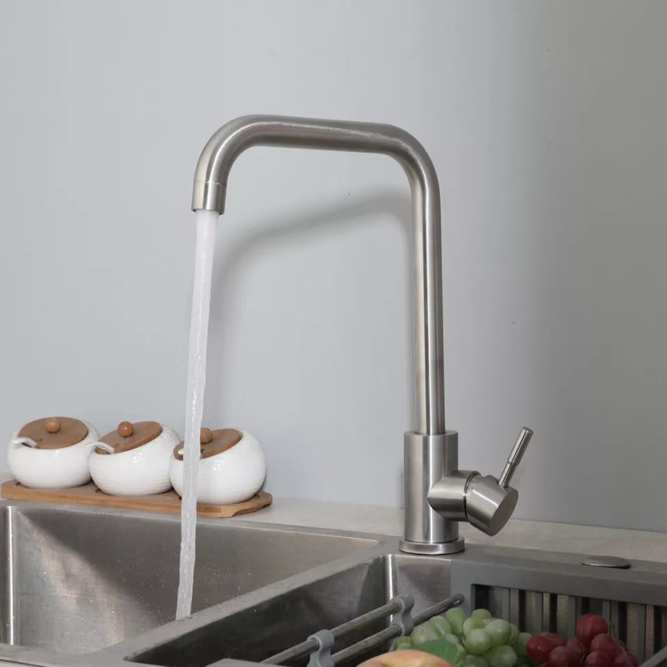 Brushed Nickel Kitchen Faucet - Modern and Functional