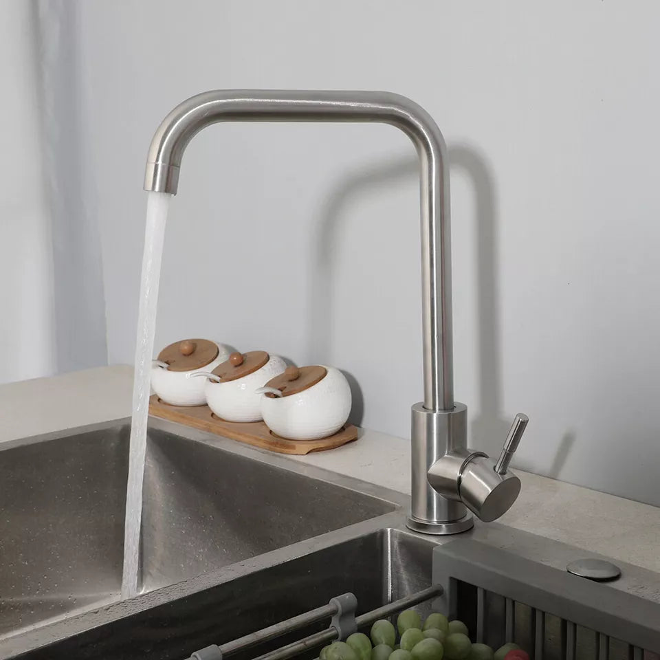 Brushed Nickel Kitchen Faucet - Modern and Functional