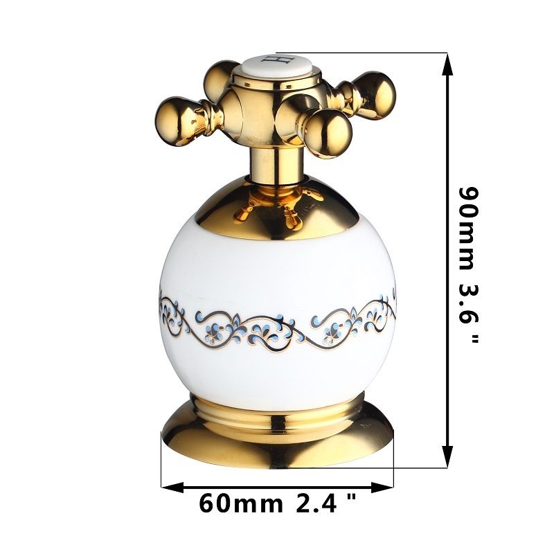 Goldfarbener Einbauhahn 3-teilig