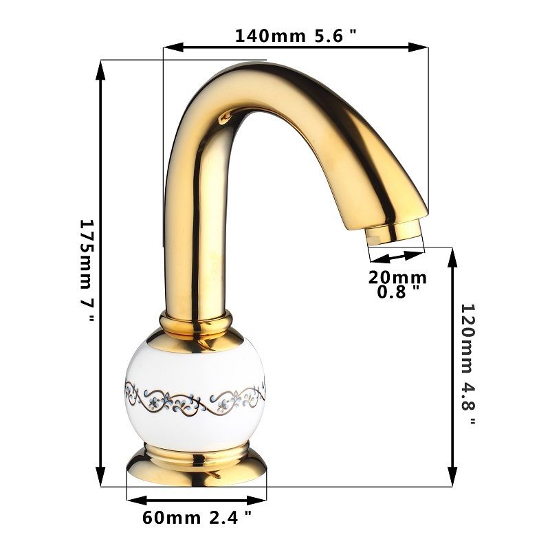 Goldfarbener Einbauhahn 3-teilig