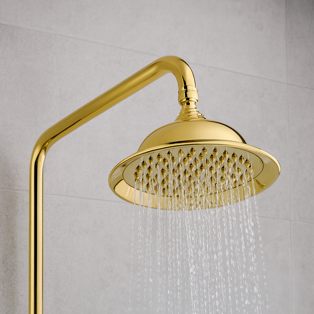 gouden douchekop opbouw modern
